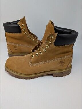 Timberland 10061 Premium Waterproof Boots 400g Primaloft Men's 9.5 Wheat Nubuck